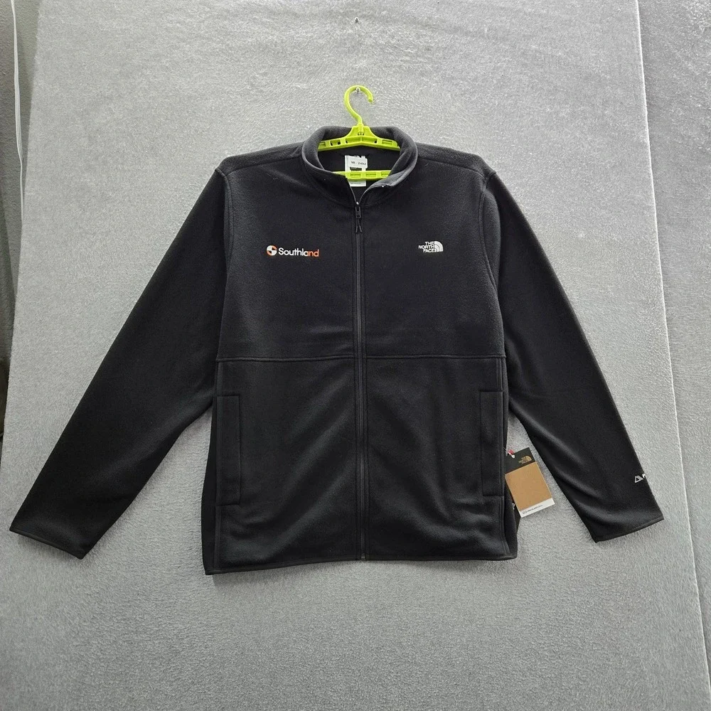 The North Face Men Jacket‎ XXL Black Alpine 100 Embroidered Fleece Logo